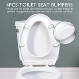 Toilet Seat Elongated, Slow Close Hinges, Four Non-Slip Bumpers, Easy to Install and Clean, Durable Plastic, White – Two Sets of Mounting Parts Included