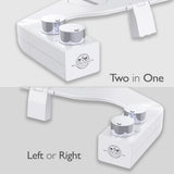 BIDETbidet Left/Right Reversible WARM WATER Ultra-Slim Bidet Attachment with Temperature Control, Interchangeable Knob Set, Hinged Nozzle, Non-Electric, Easy Install, Fits Most Toilets, Off-White