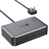 USB C Charger Block 500W, 10-Port Charging Station, GaN PD 140W Type C Fast Charger Hub for MacBook Pro/Air, DELL, iPad, iPhone, Samsung Galaxy, Low Profile Flat Plug