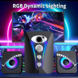 XDSRFVUY High Volume Wired Speakers with Microphone and Suitable for Desktop and Laptop Computers