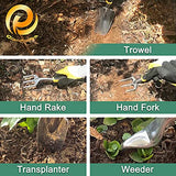 8-Piece Garden Tools Set for Gardening Aluminum Alloy Heavy Duty Kit, with Storage Tote Bag, Ergonomic Rubber Grip