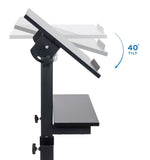 Mobile Stand Up Desk, Portable Podium and Presentation Lectern Height-Adjustable Multi-Purpose Standing Workstation,Black. Mount-It!