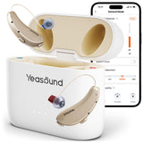 Yeasound RIC700 Plus Hearing Aids, AI Powered Noise Reduction and Clearer Speech, Hearing Aids with Bluetooth Streaming for iOS, Up to 8000Hz Clear Audio, Easy App Control, Discreet & Comfort, IPX8