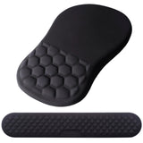 Laokiiy Ergonomic Mouse Pad Wrist Support, 2 in 1 Keyboard Wrist Rest Set