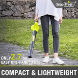 SnapFresh 20V Cordless Electric Leaf Blower - Lightweight with 2.0Ah Battery & Fast Charger, 2 Speed Modes for Lawn, Patio, Yard & Sidewalk Care