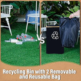 efluky Recycling Bin for Kitchen 26 Gallon, 100L Recycle Bin with 2 Removeable and Reusable Inner Bag