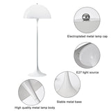 COOBATG Mushroom Modern Semi-Circular Floor Lamp - White Acrylic Round Shade for Living Room & Bedroom