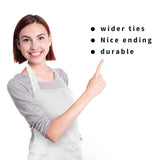 Syhood 18 Pack Bib Apron Bulk Unisex Plain Adjustable Apron with Pocket for Chef Cook Craft Kitchen Painting(White)