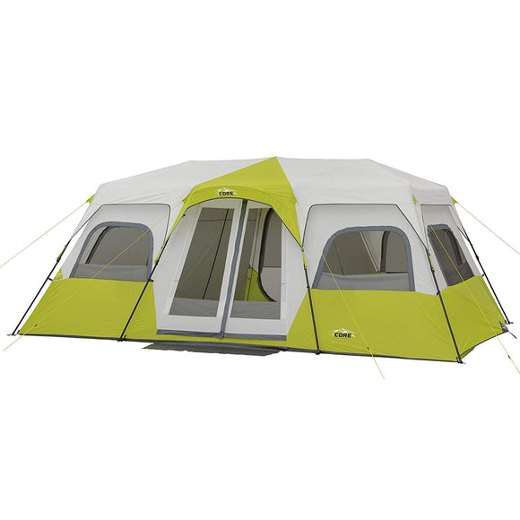 12 Person Instant Cabin Tent | 3 Room Huge Tent for Family with Storage Pockets for Camping Accessories CORE