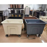 Commercial Laundry Cart, Heavy-Duty Plastic Linen Trolley for Hotel Housekeeping, Hospitals and Institutional Use