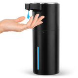 Automatic Soap Dispenser Liquid Touchless: 13.52oz/400ml Wall USB Rechargeable - 4-Level Adjustable, Black