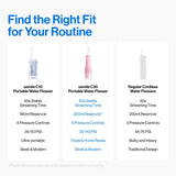 usmile C30 Cordless Water Flosser, 300ml Large Tank, 5 Pressure Levels Deep Clean, S-Shaped Nozzles for Braces & Sensitive Gums, USB-C Rechargeable, IPX7 Waterproof, Portable Travel & Home Use(Pink)