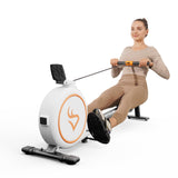 DeerRun Magnetic Rowing Machine for Home - 32-Level Quiet Resistance, 300LB Capacity Rower with Bluetooth App Connectivity, LED Monitor & Comfortable Seat for Full-Body Workout