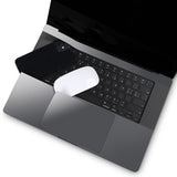 4 in 1 3M Vinyl Full Laptop Skins Sticker for 2021~2026+ MacBook Pro 14 Inch 14.2" M2 M3 M4 M5 (Model: A2442/A2779/A2918/A2992/A3112/A3401/A3185/A3434/A3426/A3427) - Space Black