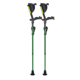 Ergobaum® 7TH Generation Prime by Ergoactives. 1 Pair (2 Units) of Ergonomic Forearm Crutches - Adult 5' - 6'6'' Adjustable (Green)