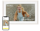 Aura HD Digital Picture Frame | Carver: The Best Frame for Gifting (White Mat, 10")