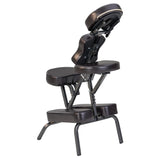 Master Massage Bedford Full Body Portable Massage Chair – Lightweight Folding Tattoo & Salon Chair with Adjustable Height, Face Cradle, Carrying Case (Coffee)