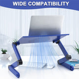 Adjustable Lap Aluminum Laptop Desk for Bed Table Ergonomic Portable