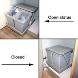 Under Cabinet Double Pull-Out Trash Can & 7L Kitchen Recycling Bin - Heavy-Duty Dual Waste Container for Efficient Garbage Sorting & Space-Saving Organization