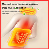 Heated Full Body 3D Massage Mat with 10 Vibrating Nodes & Adjustable Cervical Pillow - Relaxing Back, Neck & Shoulder Pain Relief, Grey