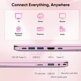 VIGSENUP15.6 FHD Pink Laptop 8GB RAM 256GB SSD,CPU up to3.4GHz,OfficeSuite