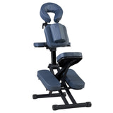 Master Massage Rio Portable Massage Chair - Royal Blue, Lightweight 24 lbs, Aluminum Foldable Frame, Fully Adjustable