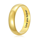 Oseew Customized Gold Band Ring 18k solid Gold For Women/Men Classic Womens Mens Gold Band 5mm Gold Wedding Band Ring