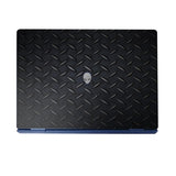 Laptop Skin Compatible with Alienware 16/16X Aurora (2025) - Black Diamond Plate - Premium 3M Vinyl Protective Wrap Decal Cover - Easy to Apply | Crafted in The USA by MightySkins