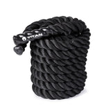 Titan Fitness Battle Rope 50ft x 2in, Poly Dacron Heavy Rope for Home Gym Conditioning Workouts, Cross-Train, Strength Training Exercises Titan Fitness