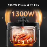 Midea 8-in-1 Electric Pressure Cooker with Dual Pots, Multi-Functional Programmable Slow Cooker, Rice Cooker, Steamer, Sauté Pan and More, 5 Quart