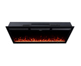 Modern Ember Vibrance 42 Inch Smart Linear Electric Fireplace Insert - Recessed or Wall-Mount, LED Multi-Flame Colors, Alexa/WiFi Enabled - Remote Included - Crystals