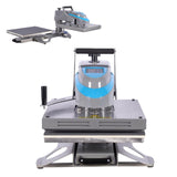 Heat Press Machine, 2KW Professional 90° Swing Away & Slide Out Base, High Pressure Manual Heat Press for T-Shirts, Sublimation