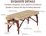CLORIS 84" Professional Massage Table Portable Reinforced Wooden Leg Hold Up to 1100LBS 2 Folding Lightweight Spa Solon Tattoo Massage Bed Height Adjustable with Carrying Bag