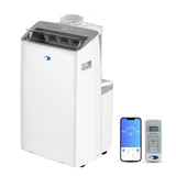 Portable Air Conditioner with Dual Hoses, Dehumidifier, Cooling Fan & Smart Wi-Fi for 600 Sq Ft Rooms, ARC-1230WN, White Whynter