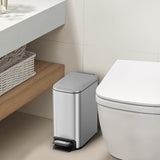 Cesun Small Bathroom Trash Can with Lid Soft Close, Step Pedal, 6 Liter