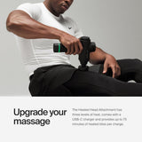 Hyperice Hypervolt 2 in Black Handheld Percussion Massage Gun Heated Head Attachment Compatible with All Hypervolt Models