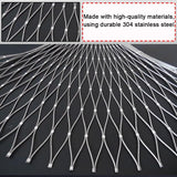 Stainless Steel Woven Mesh Rolls, Wire Rope Mesh Garden Fences, Stair Safety Nets, Decorative Fishing Nets, Wall Decoration Nets, High-Altitude Fall Protection Nets, Balcony Safety Nets(4x7m)