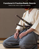 1045 Turbulent Ocean Katana for Display, Hand Forged Full Tang Sword