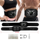 HOERCAAL Abs Stimulator, Portable EMS Abdominal Muscle Toner for Home and Office Fitness, Strength Training - Black