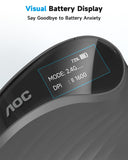 AOC Ergonomic Mouse, 2.4GHz Wireless Bluetooth Vertical Mouse, Rechargeable