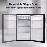 Techomey 3.2 Cu.Ft Mini Fridge for Bedroom, Small Refrigerator with Single Door & 7 Level Adjustable Thermostat, Mini Fridge for Office, Dorm, Apartment, Black