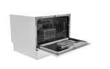 HAMILTON BEACH Counter Top Dishwasher, 6 Place Settings, Portable, White
