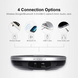 Conference Speaker with Microphone, Bluetooth/Wireless/USB omnidirectional Speakerphone Noise Cancelling Conference Tenveo