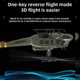 OBIOCKIDAY 1/48 UH-1 RC Helicopter C032, 2.4G 6CH Flybarless Aileronless Stunt Remote Control Helicopter, Optical Flow Positioning Inverted Flight RC Aircraft Toy Gift for Adults -RTF