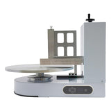 200W Automatic Cake Decorating Machine, 4-16 inch Birthday Cake Cream Spreading Machine Cream Smooth Coating Decoration Adjustable Speed w/LCD Display for Cake Shops, Dessert Shops (White)