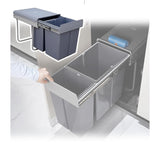 40QT Under Cabinet Pull-Out Trash Can - Heavy Duty Soft Close Kitchen & Laundry Waste Bin, Space-Saving Garbage Container (34x48x42.5cm) for Efficient Organization