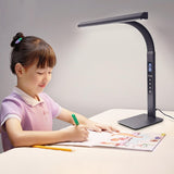 Aumotop Adjustable LED Desk Lamp with Timer, Sturdy Design (US Plug)