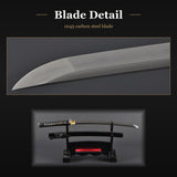 Dragon Wakizashi, 1045 Damascus Steel Hand Forged Full Tang Sword
