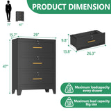 Metal Lateral File Cabinet with Lock,3 Drawer Steel Wide Filing Organization Storage Cabinets,Office Filing Cabinet for Legal/Letter/A4/F4 Size with Hanging Files&Key,Lockable Cabinets for Home Office