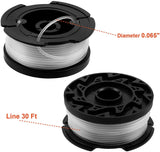 Eyoloty AF-100 30ft 0.065” Replacement Spools for Black Decker GH900 GH600 LST522 LCC140 String Trimmer Weed Eater Refills Auto-Feed Spool (6 Spool,1 Cap,1 Spring)